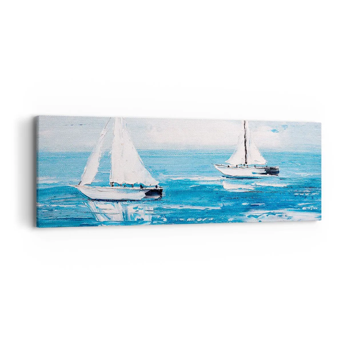 Lærredstryk - Billede på lærred - Med en ven ved din side - 90x30 cm