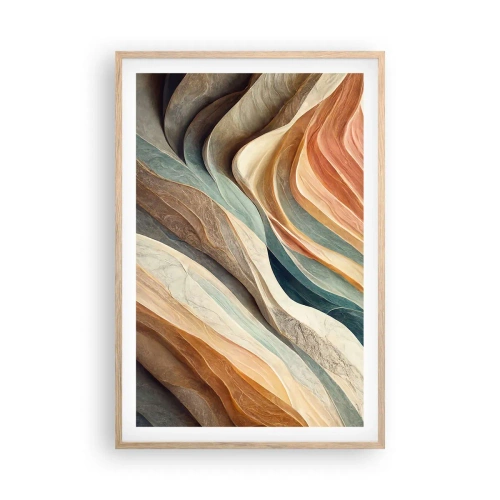 Plakat i ramme af lyst egetræ - Øjeblikke før forandring - 61x91 cm