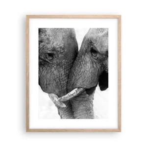 Plakat i ramme af lyst egetræ - Hjertelig tilståelse - 40x50 cm