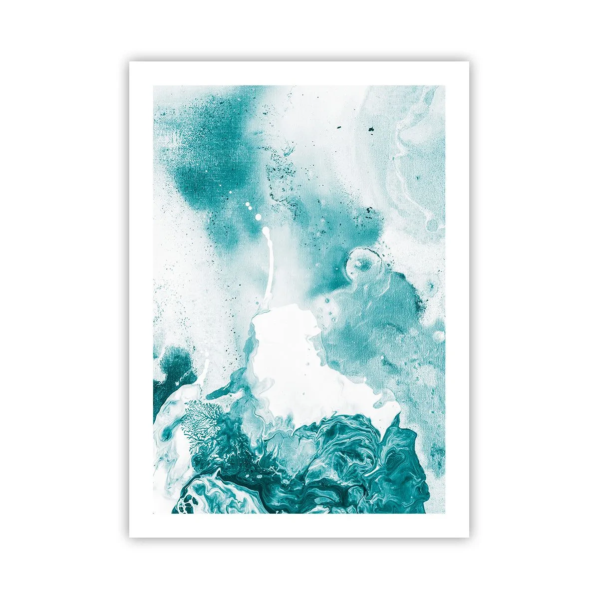 Plakat - Blå oversvømmelsesflader - 50x70 cm