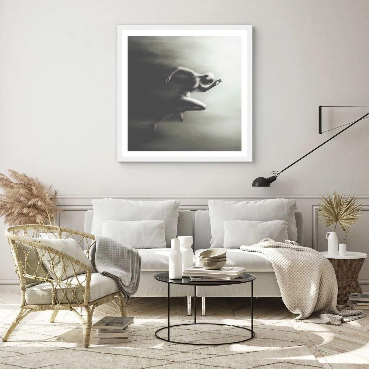 Plakat i hvid ramme - Ustoppelig - 30x30 cm