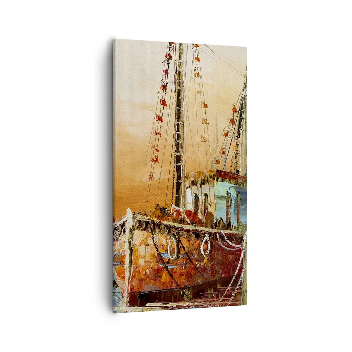 Lærredstryk - Billede på lærred - Fredelig tilbagevenden - 55x100 cm