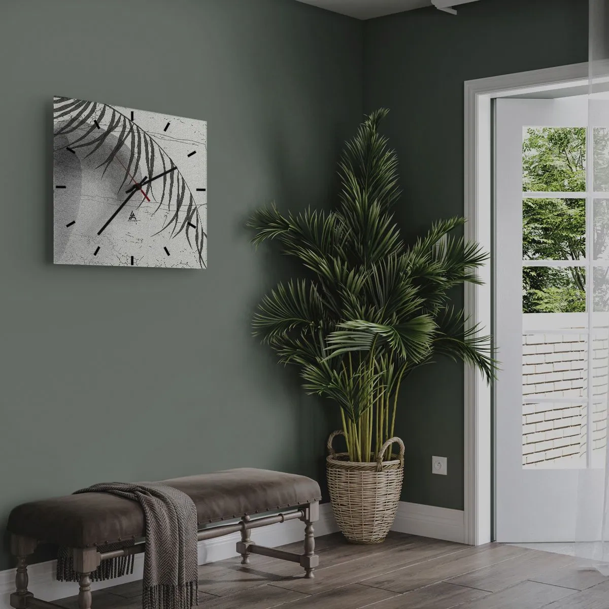 Vægur, Uret - Den subtile eksotisme i naturen - 40x40 cm