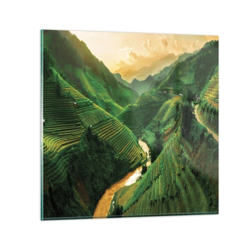 Billede på glas - Vietnamesisk dal - 70x70 cm