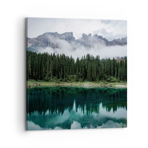 Lærredstryk - Billede på lærred - Hys, tys, lad os ikke vække sovevandet... - 70x70 cm