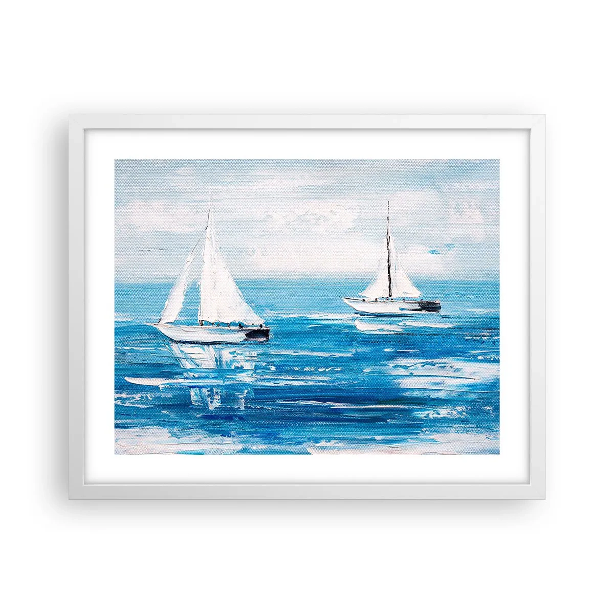 Plakat i hvid ramme - Med en ven ved din side - 50x40 cm