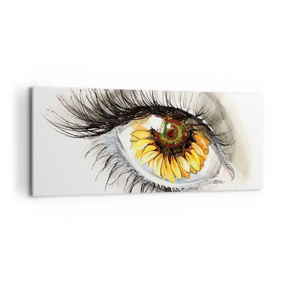 Lærredstryk - Billede på lærred - Et look lige så varmt som sommeren - 120x50 cm