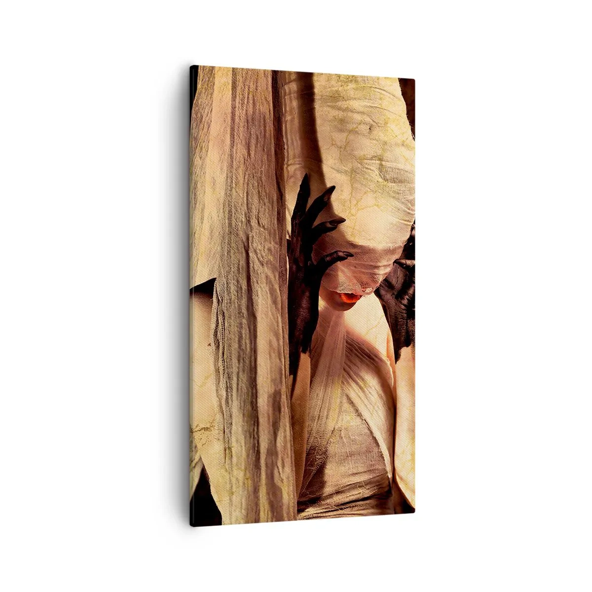 Lærredstryk - Billede på lærred - Mellem godt og ondt - 55x100 cm