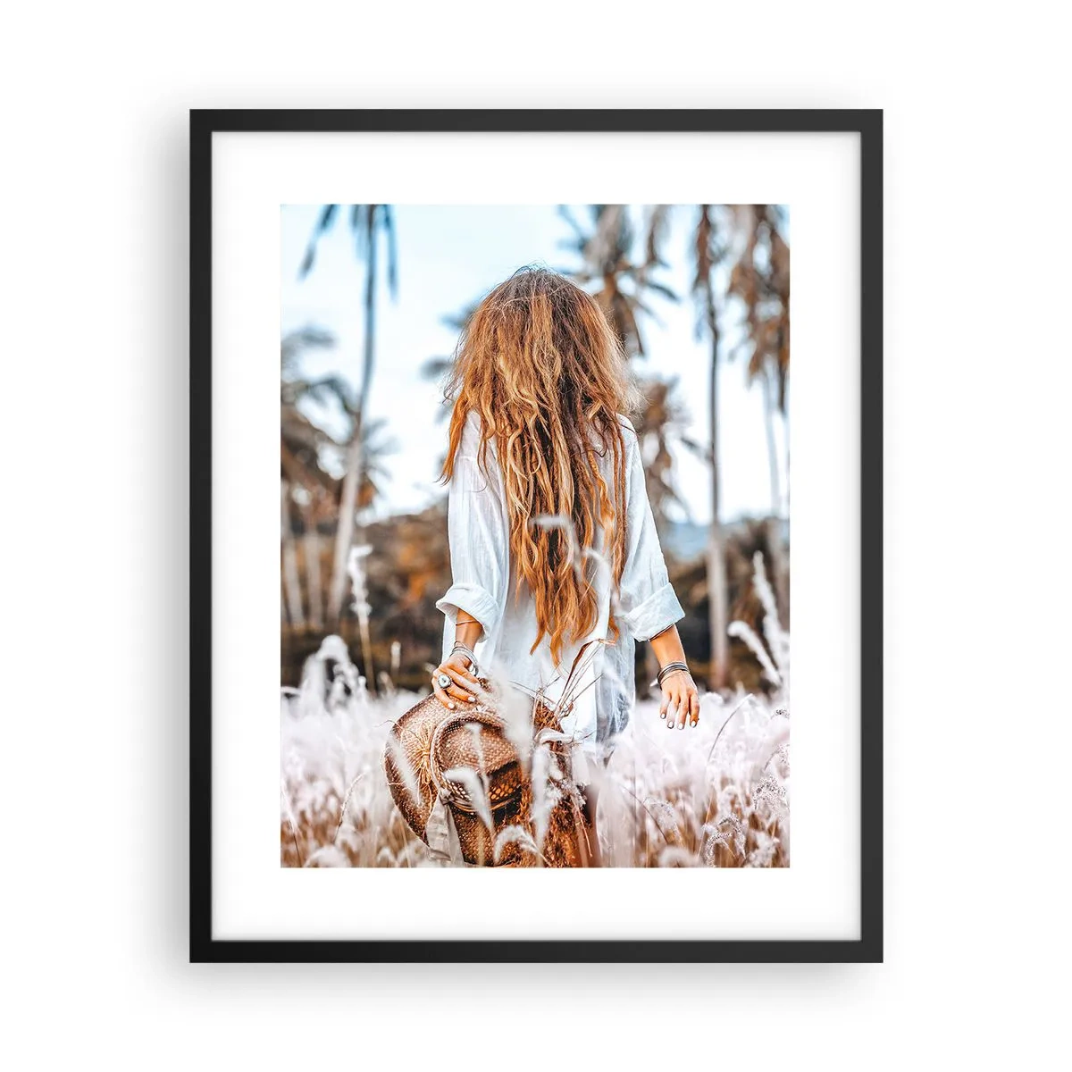 Plakat i sort ramme - Født af græsdun - 40x50 cm