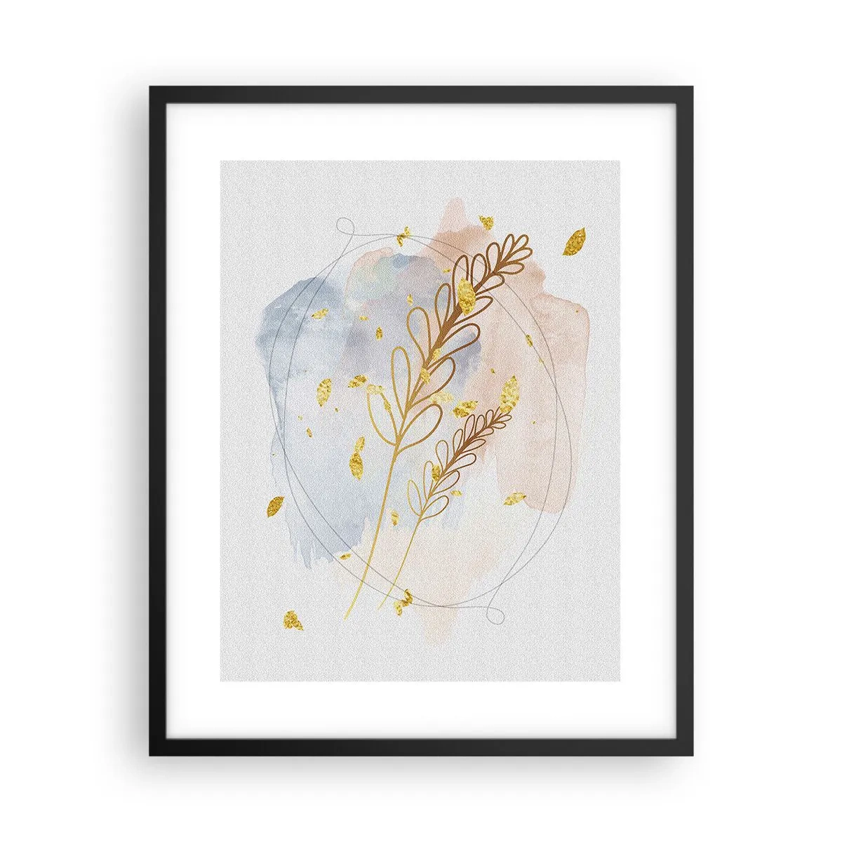 Plakat i sort ramme - En gylden eksplosion - 40x50 cm