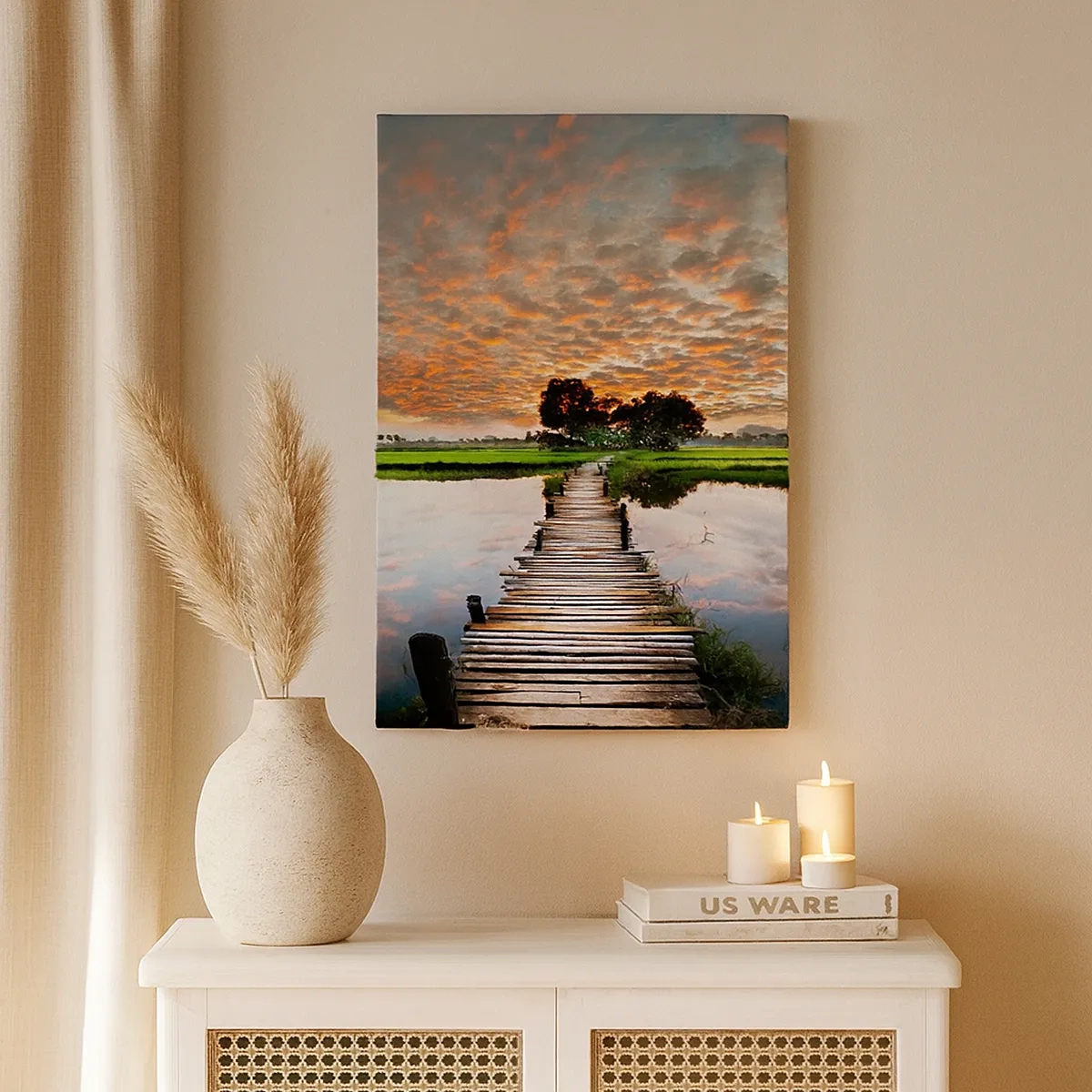 Lærredstryk - Billede på lærred - Spred armene – træk vejret - 50x70 cm