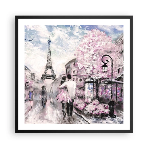 Plakat i sort ramme - Hvis du bliver forelsket, er det kun i... - 60x60 cm