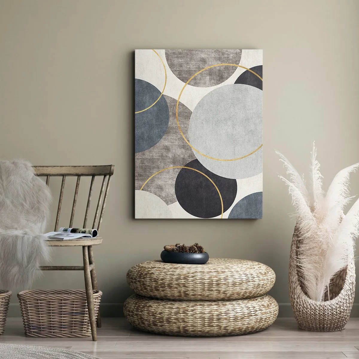 Lærredstryk - Billede på lærred - Hjul efter hjul - 50x70 cm