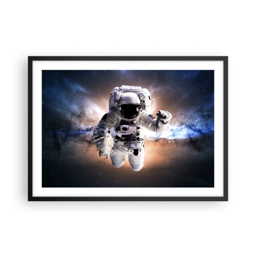 Plakat i sort ramme - Hilsner fra det ydre rum - 70x50 cm
