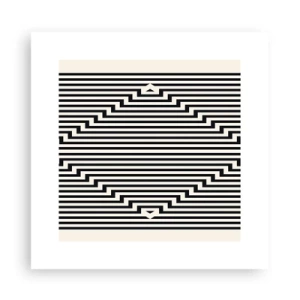 Plakat - Geometrisk illusion - 30x30 cm