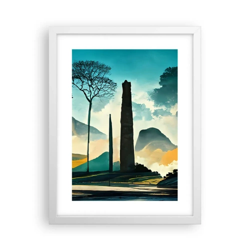 Plakat i hvid ramme - Stadig højere og højere - 30x40 cm