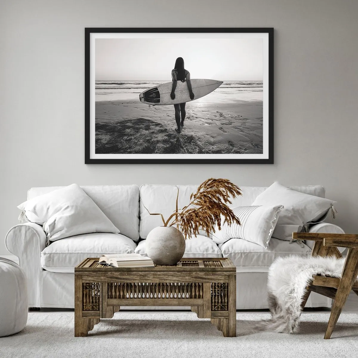 Plakat i sort ramme - Datter af havbølgen - 91x61 cm