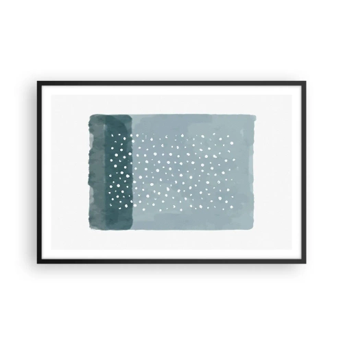 Plakat i sort ramme - Dyrket i blåt - 91x61 cm