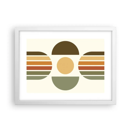 Plakat i hvid ramme - I jordfarver - 40x30 cm