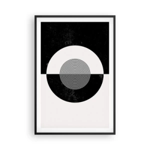 Plakat i sort ramme - Harmoni i sort og hvidt - 61x91 cm