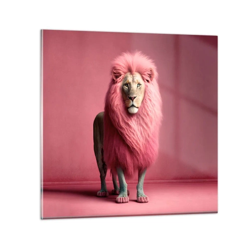 Billede på glas - Og du er ikke længere bange - 70x70 cm