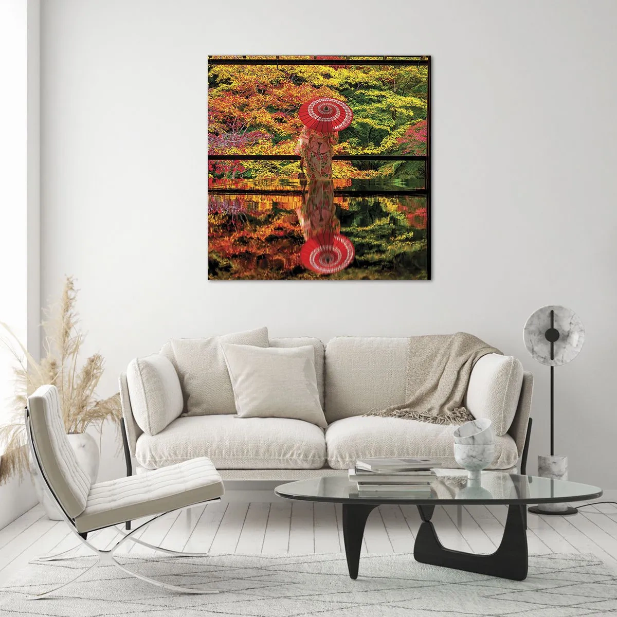 Billede på glas - I naturens tempel - 70x70 cm