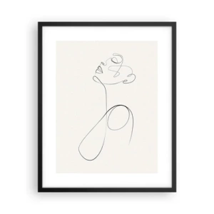Plakat i sort ramme - Sløjfet i drømme - 40x50 cm