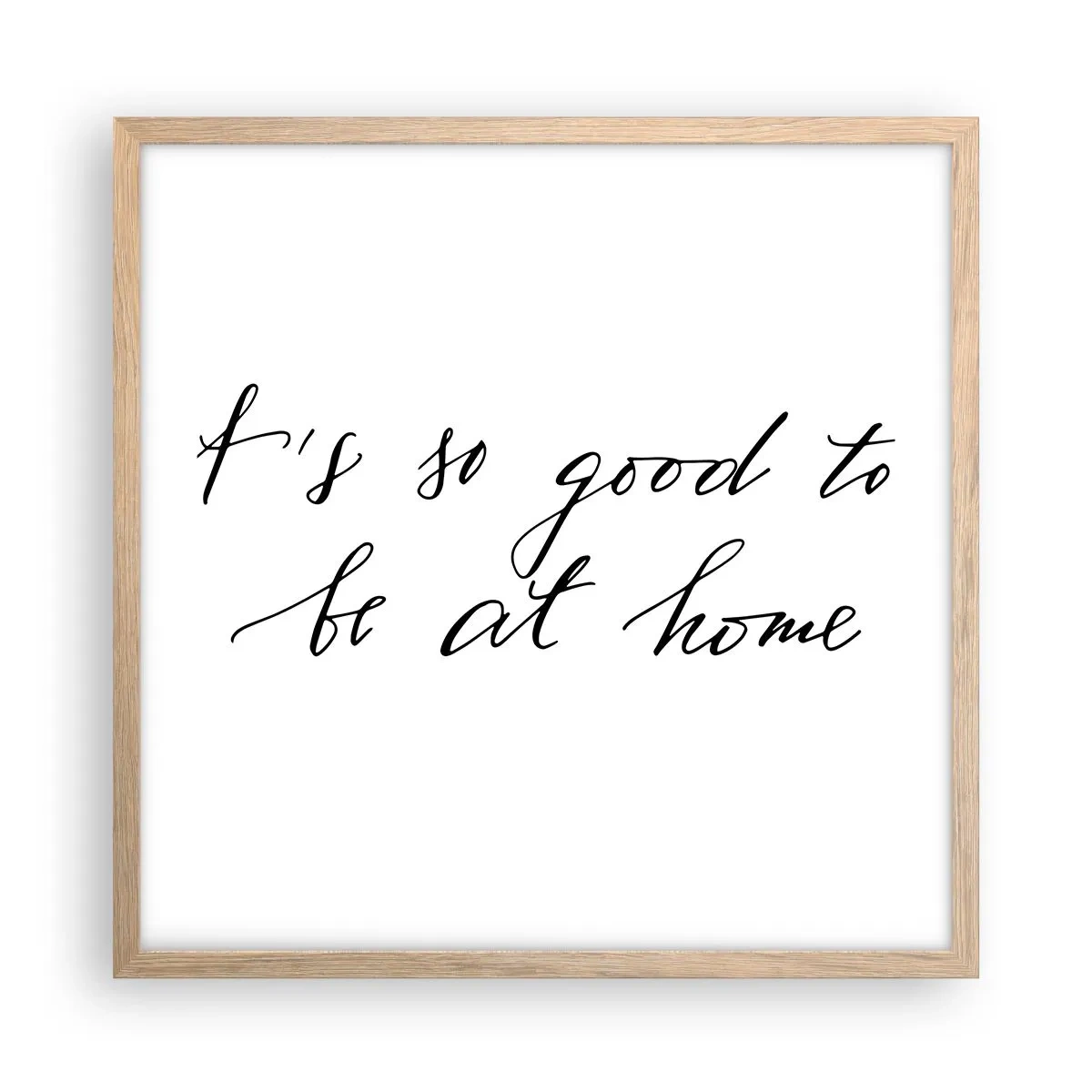 Plakat i ramme af lyst egetræ - Hele sandheden - 50x50 cm