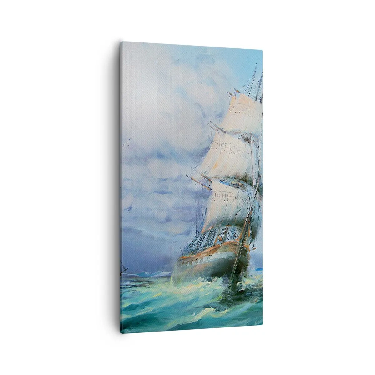 Lærredstryk - Billede på lærred - God vind - 55x100 cm