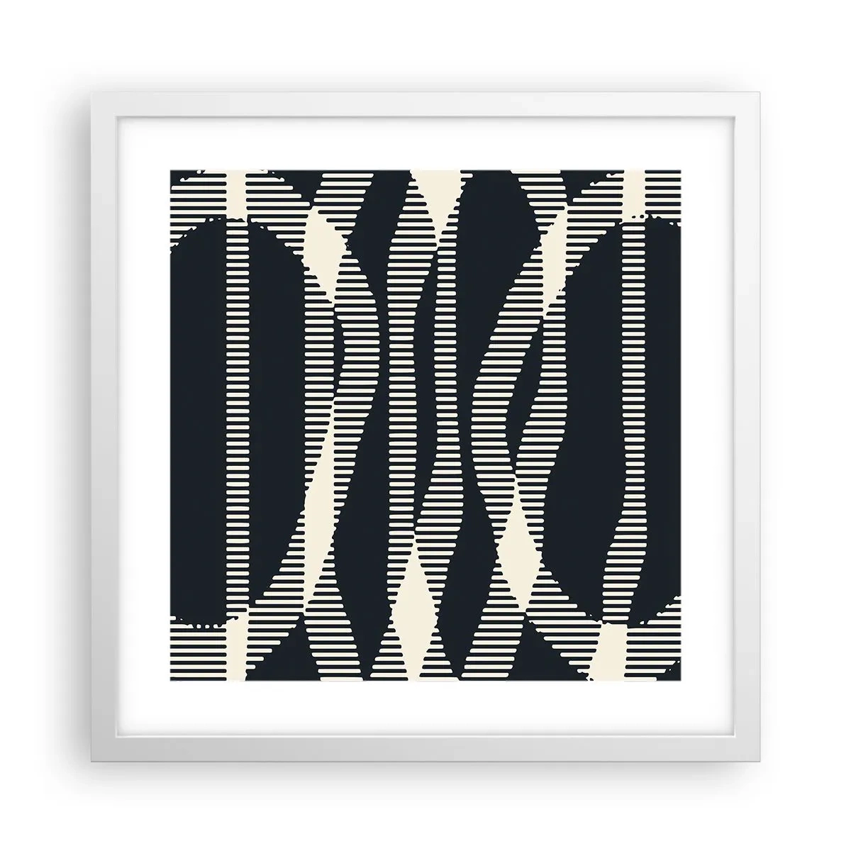 Plakat i hvid ramme - Forsøg på at bryde igennem mørket - 40x40 cm