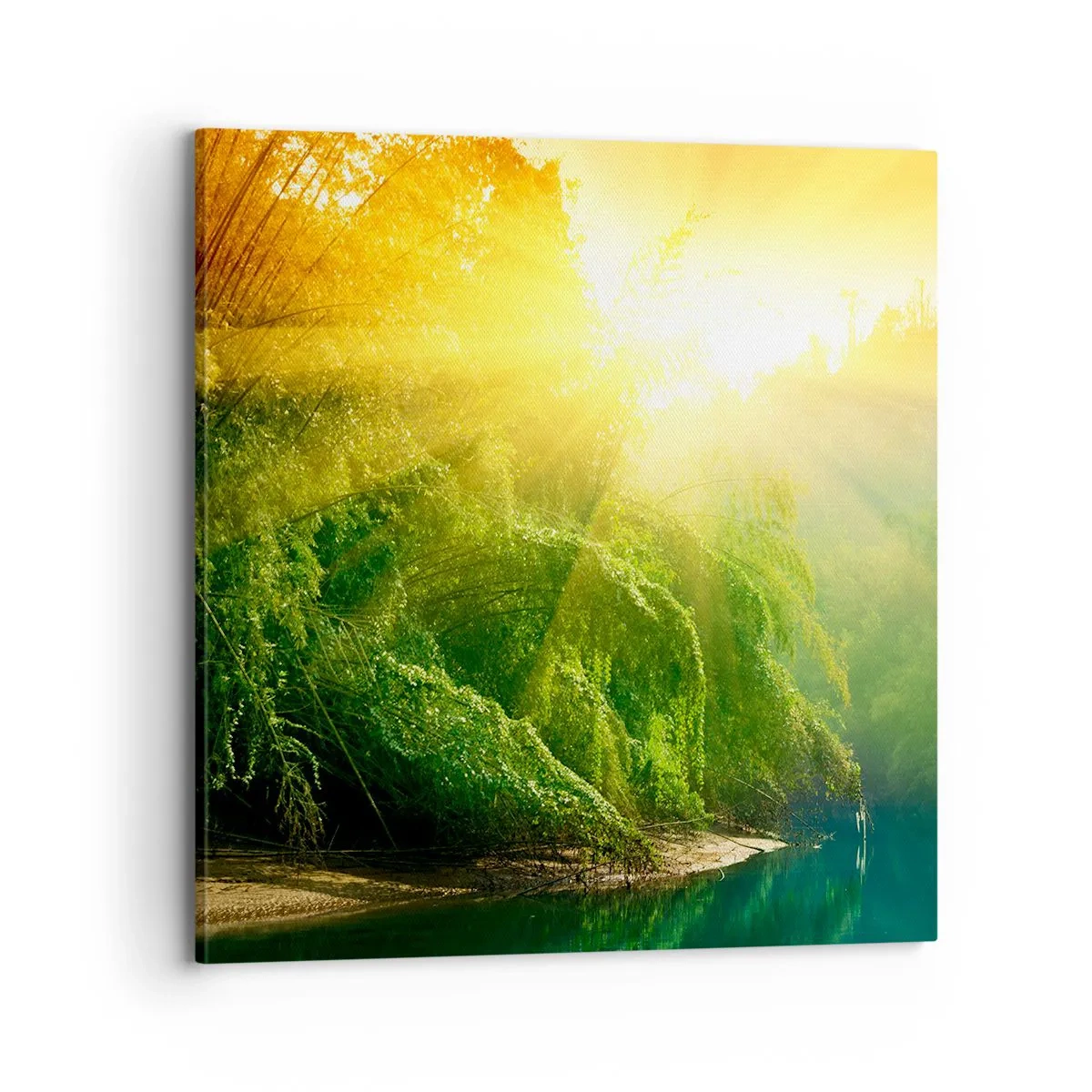 Lærredstryk - Billede på lærred - Drukner i sol og skygge - 70x70 cm