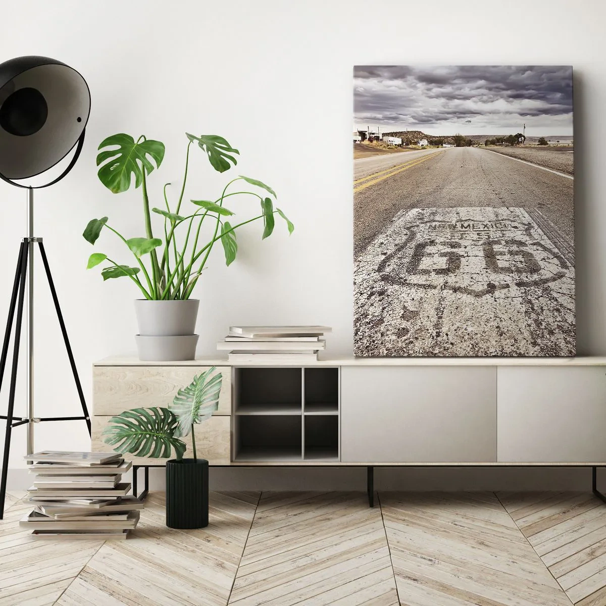 Lærredstryk - Billede på lærred - Mother Road - amerikansk legende - 50x70 cm