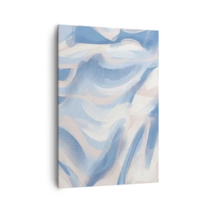 Lærredstryk - Billede på lærred - Blå krusninger - 70x100 cm