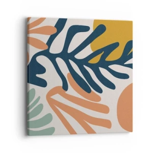 Lærredstryk - Billede på lærred - Koralhav - 40x40 cm