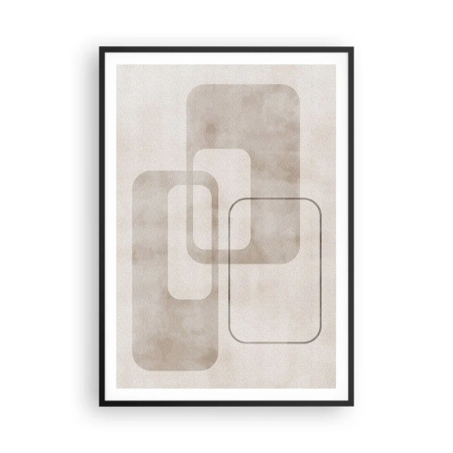 Plakat i sort ramme - Geometrisk fuga - 70x100 cm