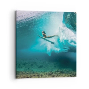 Lærredstryk - Billede på lærred - Undervandsverden - 70x70 cm