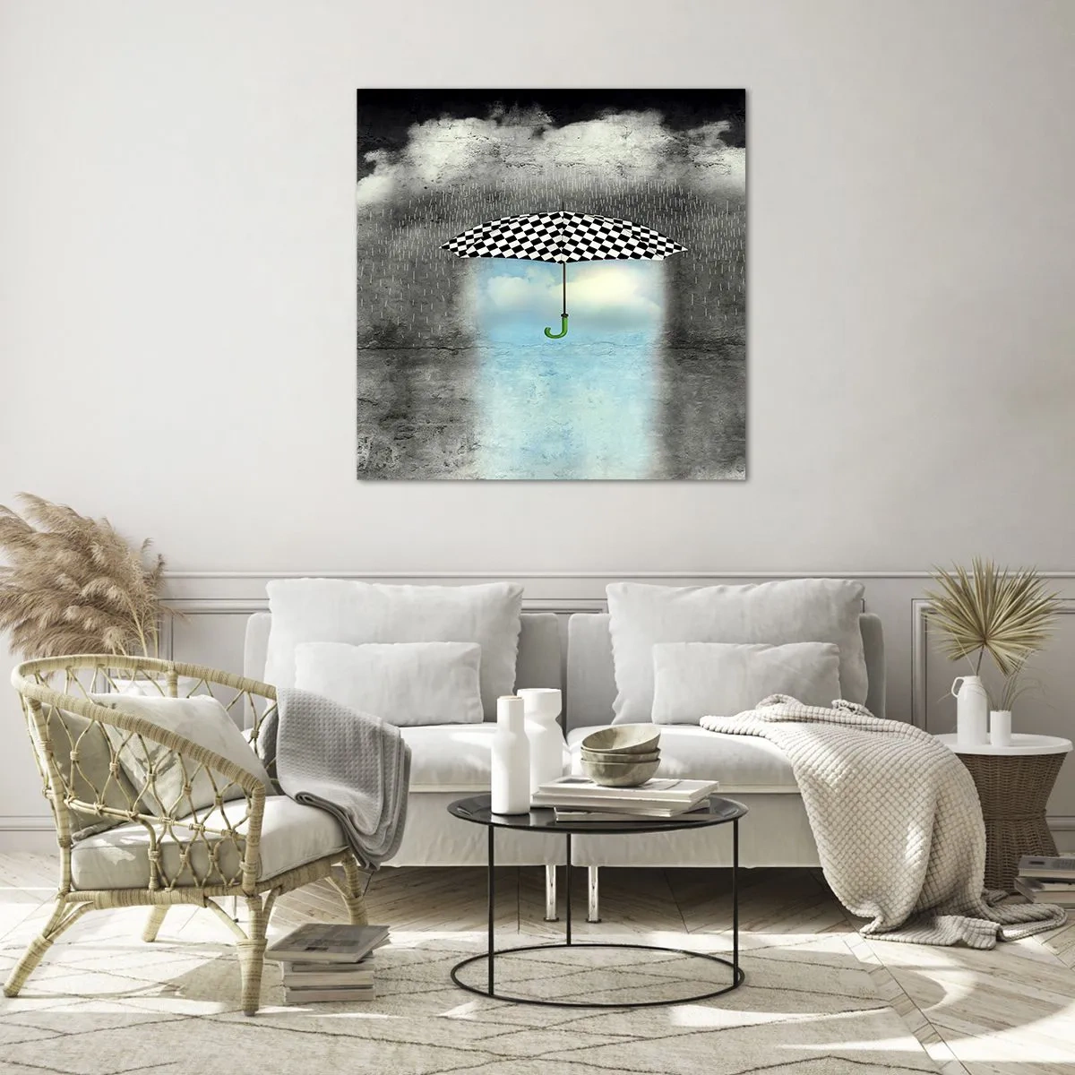 Billede på glas - Og alligevel er det muligt - 60x60 cm