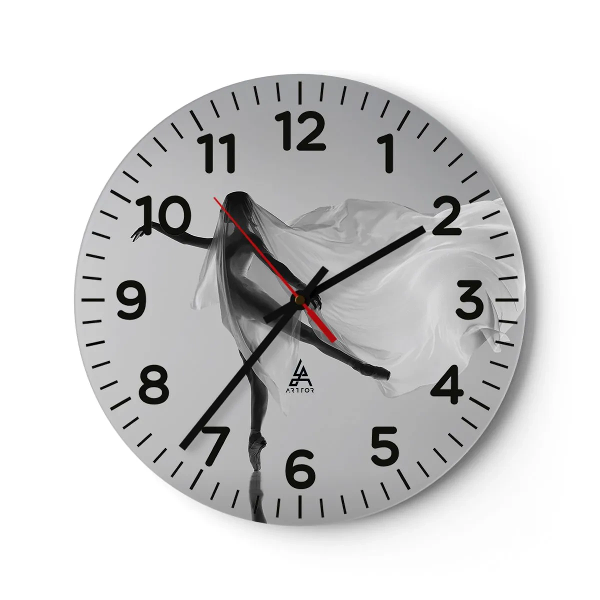 Vægur, Uret - Lethed og ynde - 40x40 cm