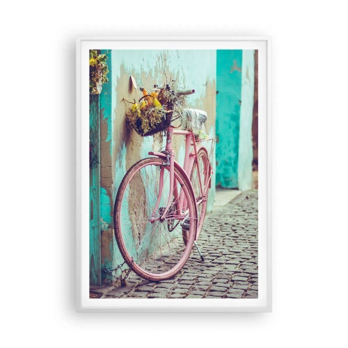 Plakat i hvid ramme - Jeg vender tilbage om lidt - 70x100 cm