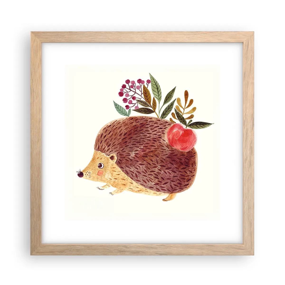 Plakat i ramme af lyst egetræ - Og du kan allerede lide mig - 30x30 cm