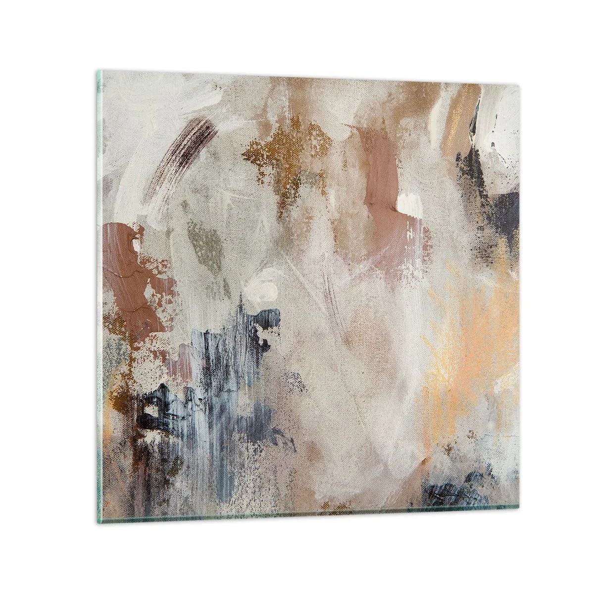 Billede på glas - Tågeagtig abstraktion - 60x60 cm