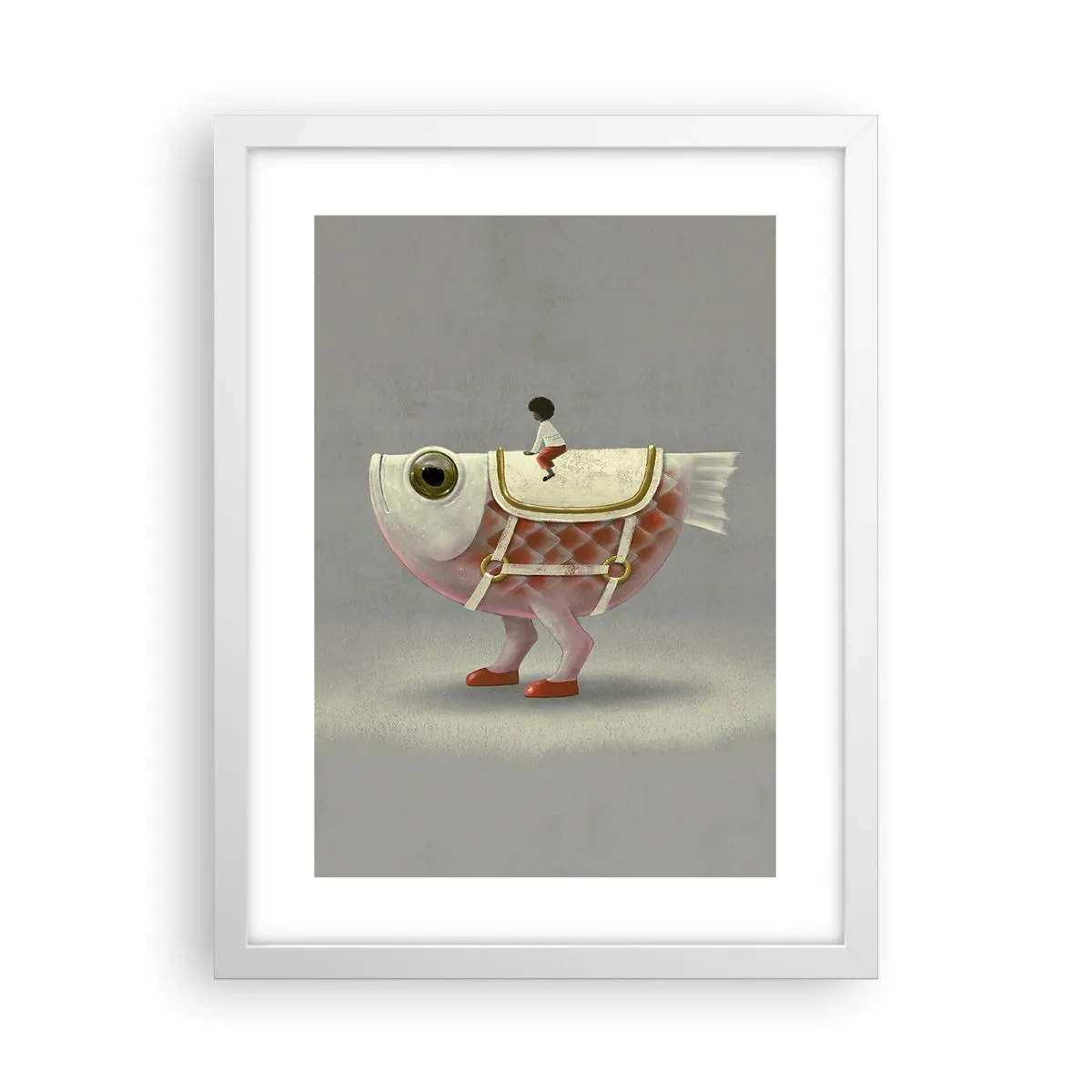 Plakat i hvid ramme - Rybonski rytter - 30x40 cm