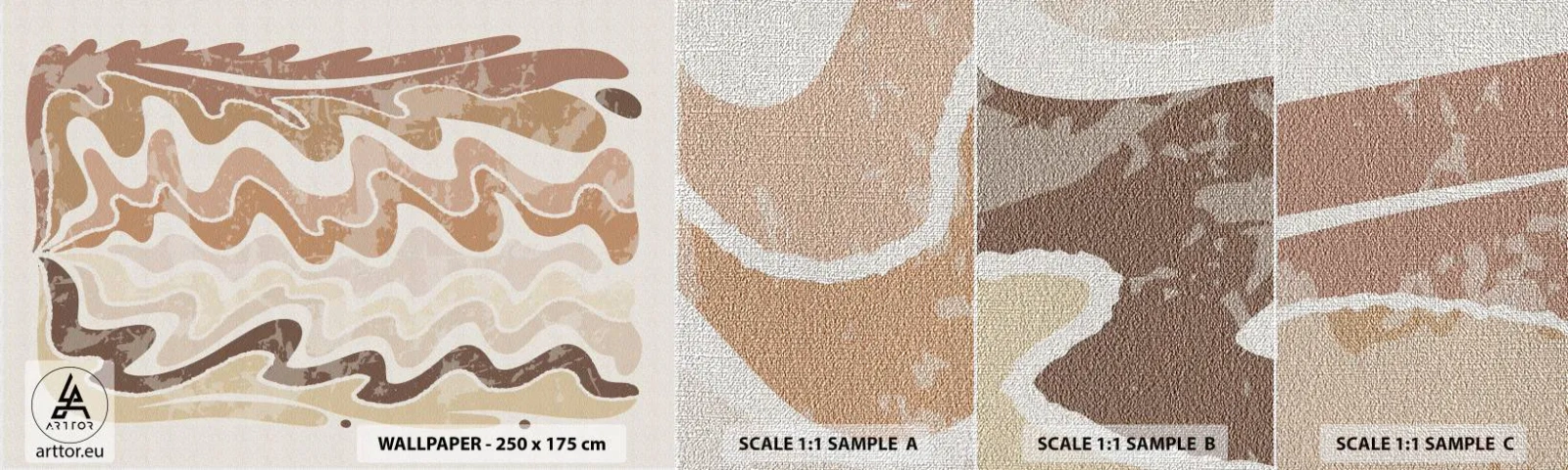 Prøve Fototapet Premium Canvas - God energi - gode følelser - Ældret, Boho, Stykke - 100x30 cm