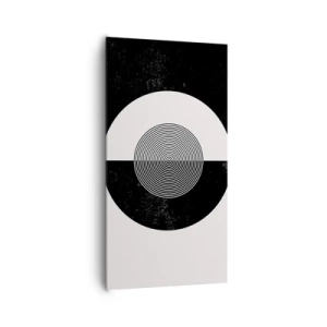 Lærredstryk - Billede på lærred - Harmoni i sort og hvidt - 65x120 cm