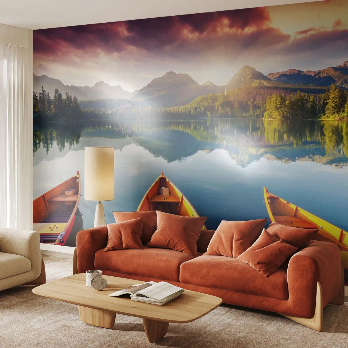 Fototapet Premium Sand - Intet imod naturen - Landskab, Bjerge, Fatning - 100x70 cm