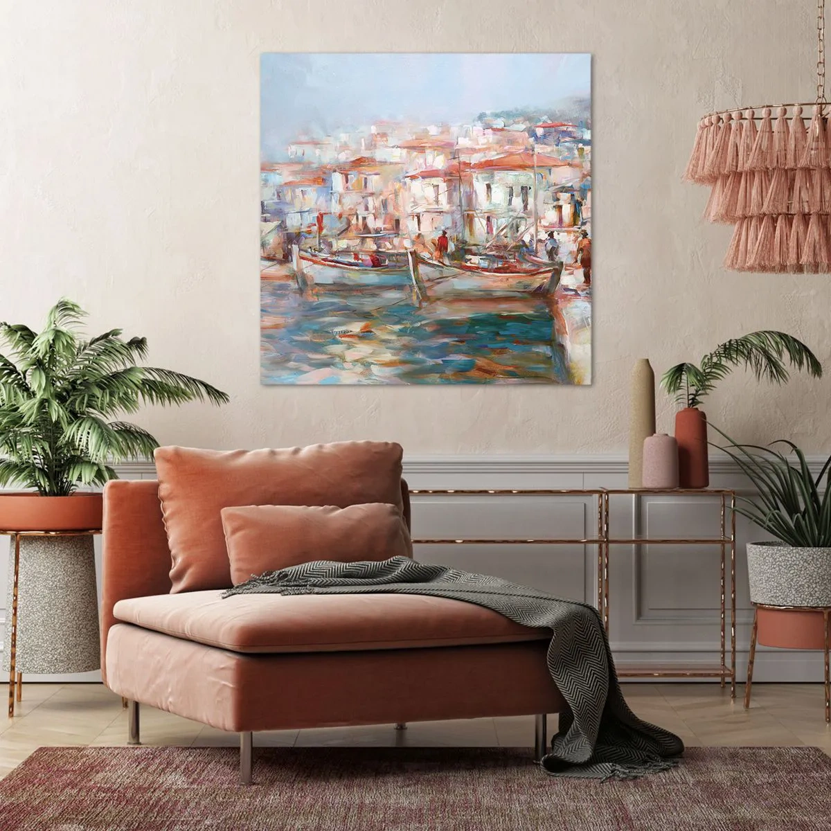 Lærredstryk - Billede på lærred - Pastelfarvede helligdage - 50x50 cm