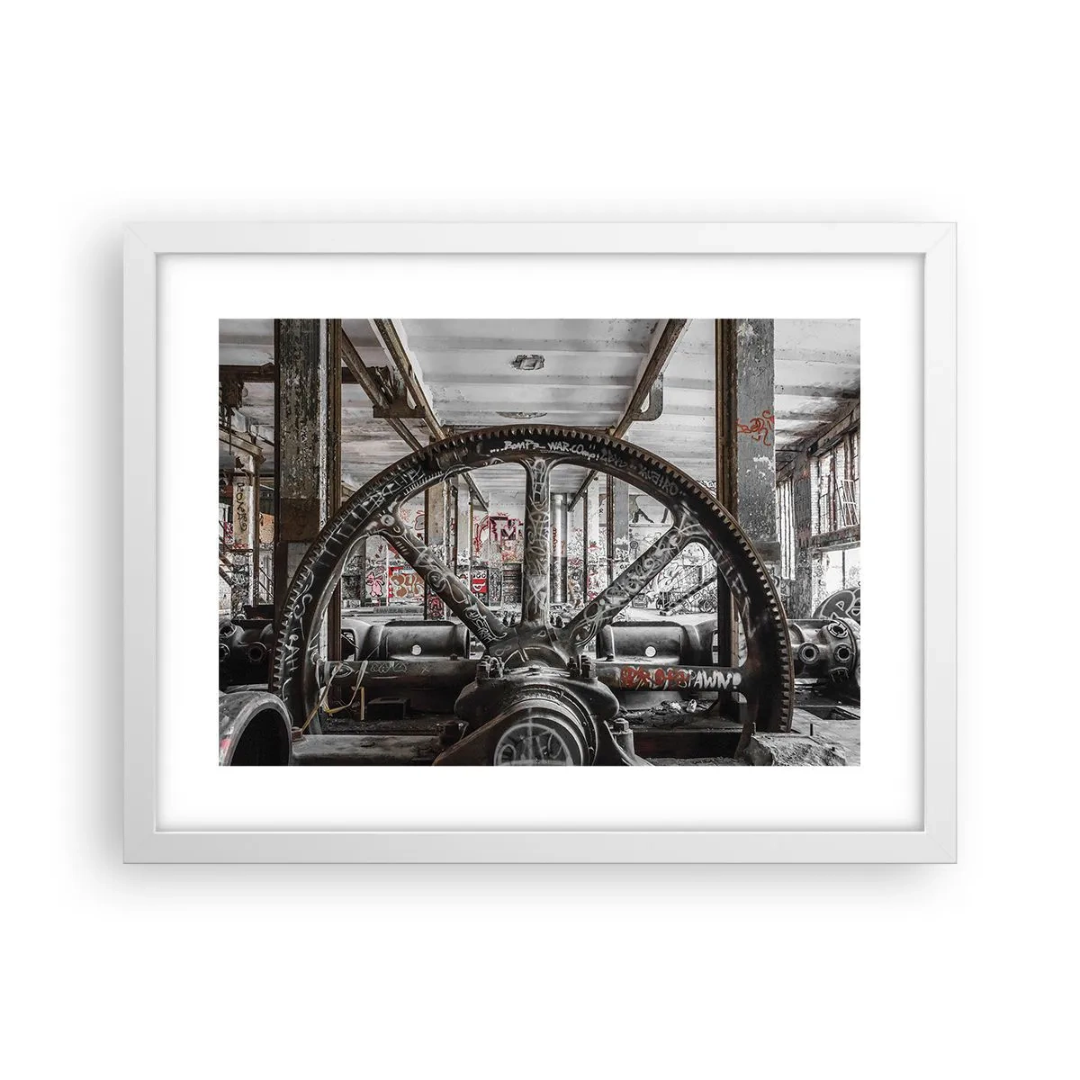 Plakat i hvid ramme - Fabrikkens hemmelige liv - 40x30 cm
