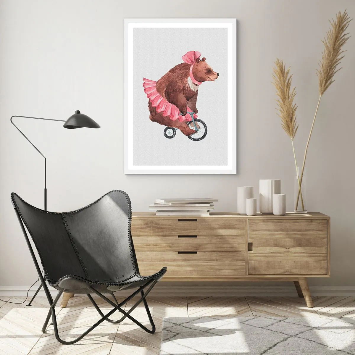 Plakat i hvid ramme - Sikke et cirkus! - 70x100 cm