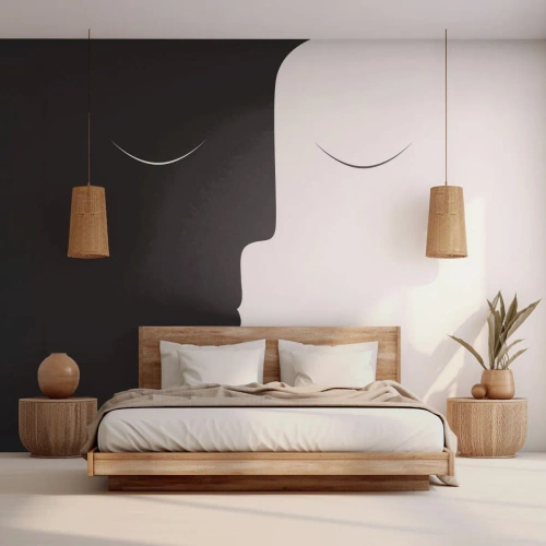 Fototapet Premium Canvas - Modsætningernes enhed - Mennesker, Par, Stykke - 200x140 cm