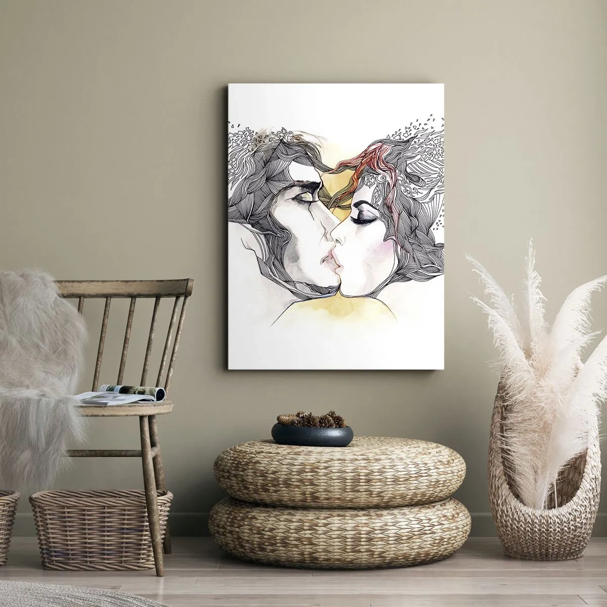 Lærredstryk - Billede på lærred - Verden eksisterer ikke - 65x120 cm